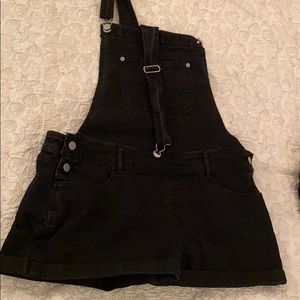 Black short overalls